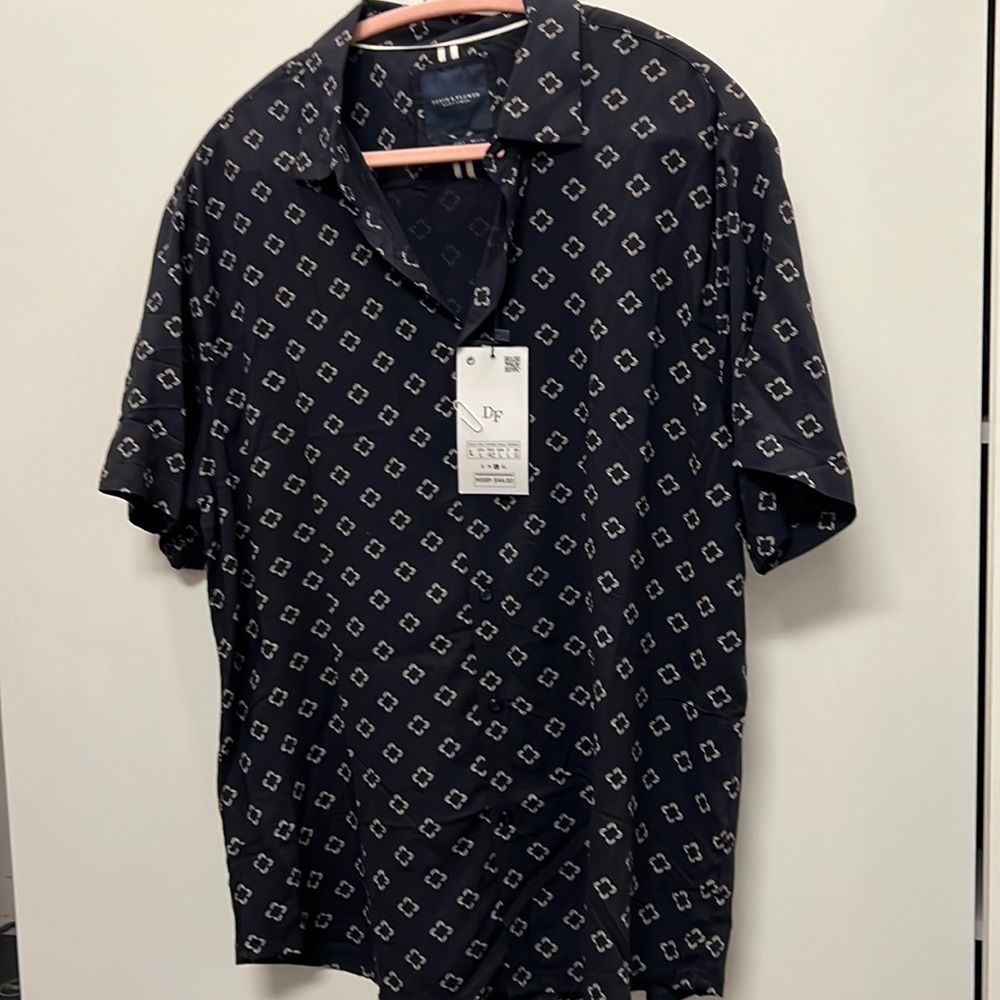 Denim and Flower short sleeve casual shirt